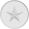 Ekena Millwork Standard Grayson Star Rosette With Beveled Edge, 5"W x 5"H x 1"P ROSP050X050X100GRY07 - alternate 2